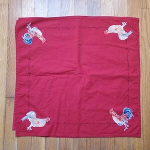 Williams Sonoma rooster French print cotton‎ napkins 20 x 20 (3)